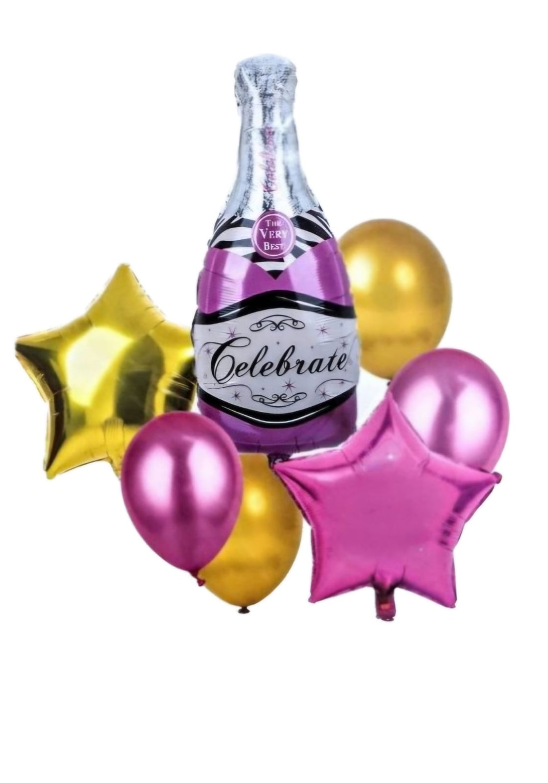 HBD Pink and Gold Celebrate Foil Balloon Set Happy Birthday - Preppy Kids (Grand Bazaar)