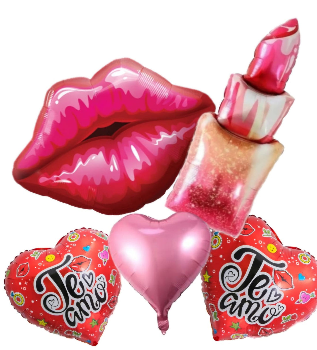 Lips Te Amo 5pc foil balloon set - Preppy Kids (Grand Bazaar)