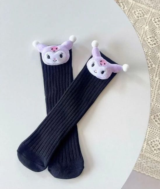 Sanrio Kuromi Black Socks - Preppy Kids (Grand Bazaar)