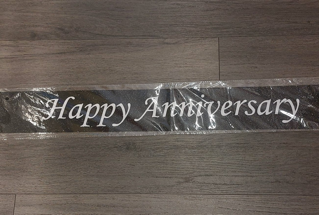 Happy Anniversary Glitter black sash - Preppy Kids (Grand Bazaar)