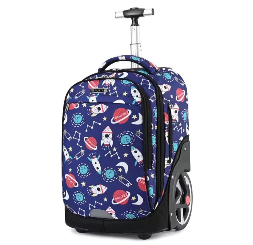 Blue Outer Space Trolley Bag - Preppy Kids (Grand Bazaar)