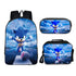 Sonic Lightning Run Edition set (3PC) (2 compartment) No. 3 backpack set - Preppy Kids (Grand Bazaar)