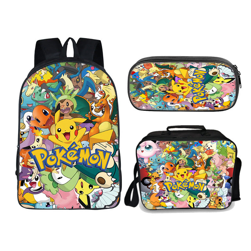 Pokemon Crew Edition set (3PC) (2 compartment) No. 3 backpack set - Preppy Kids (Grand Bazaar)