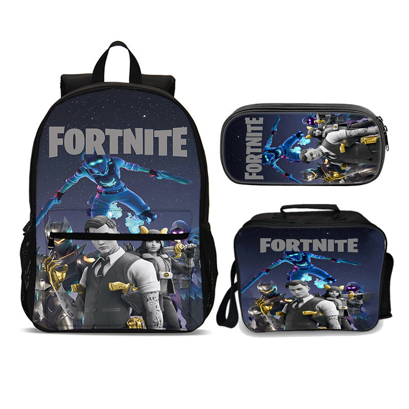 Fortnite Galaxy Midas Edition  set (3PC) USB Cable included &amp; port (Front zipper , upgraded lunch bag) No. 4 - Preppy Kids (Grand Bazaar)
