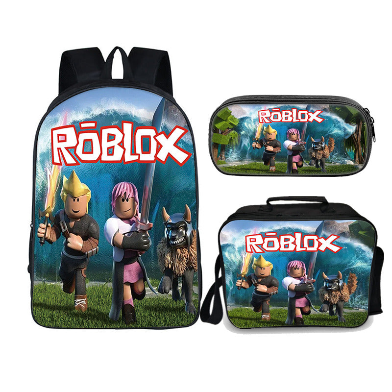 Roblox Knights Edition Backpack set (3PC) (2 compartment) No. 3 - Preppy Kids (Grand Bazaar)