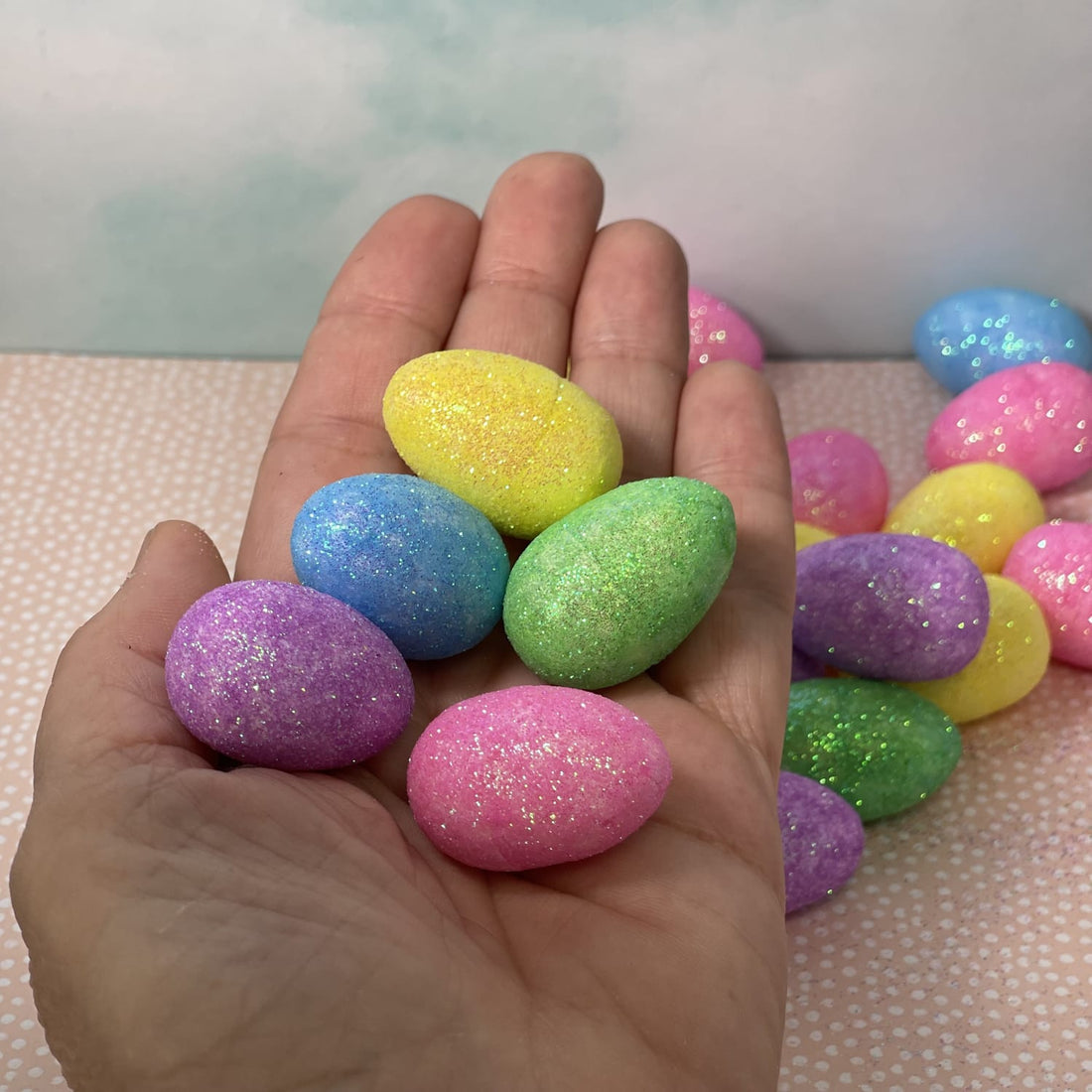 Easter Glitter Foam Eggs