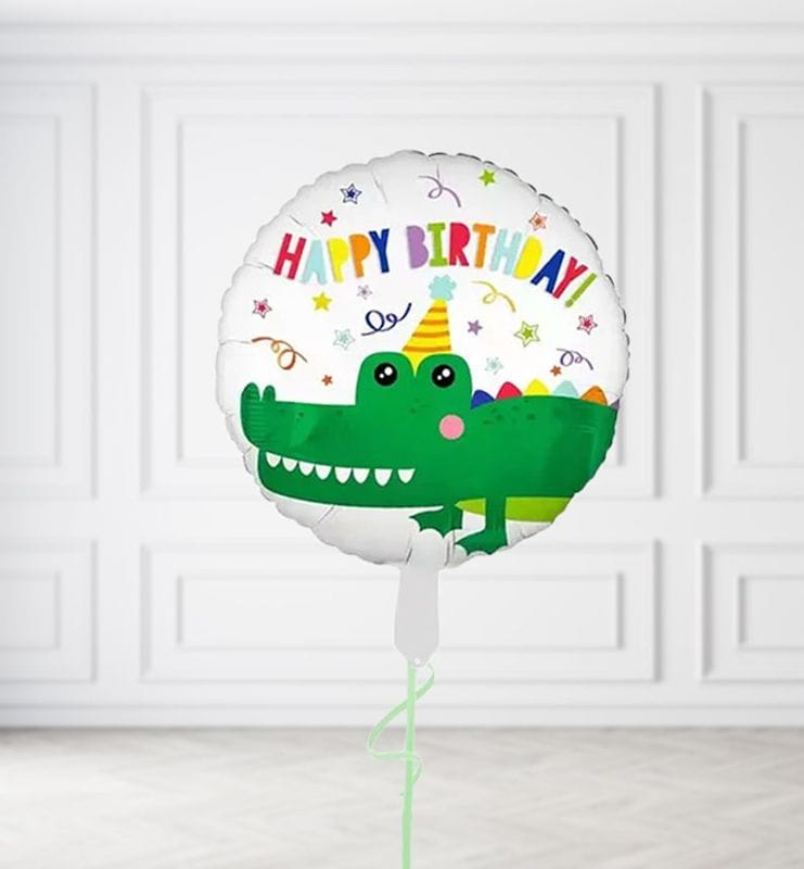 Happy Birthday Crocodile 18 Inch Round Foil balloon