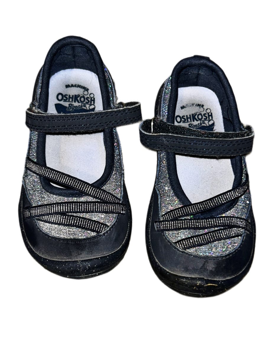 Girls Navy Blue Glitter Velcro Shoes - Preppy Kids (Grand Bazaar)