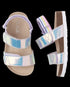 Girls Iridescent Velcro Sandals - Preppy Kids (Grand Bazaar)