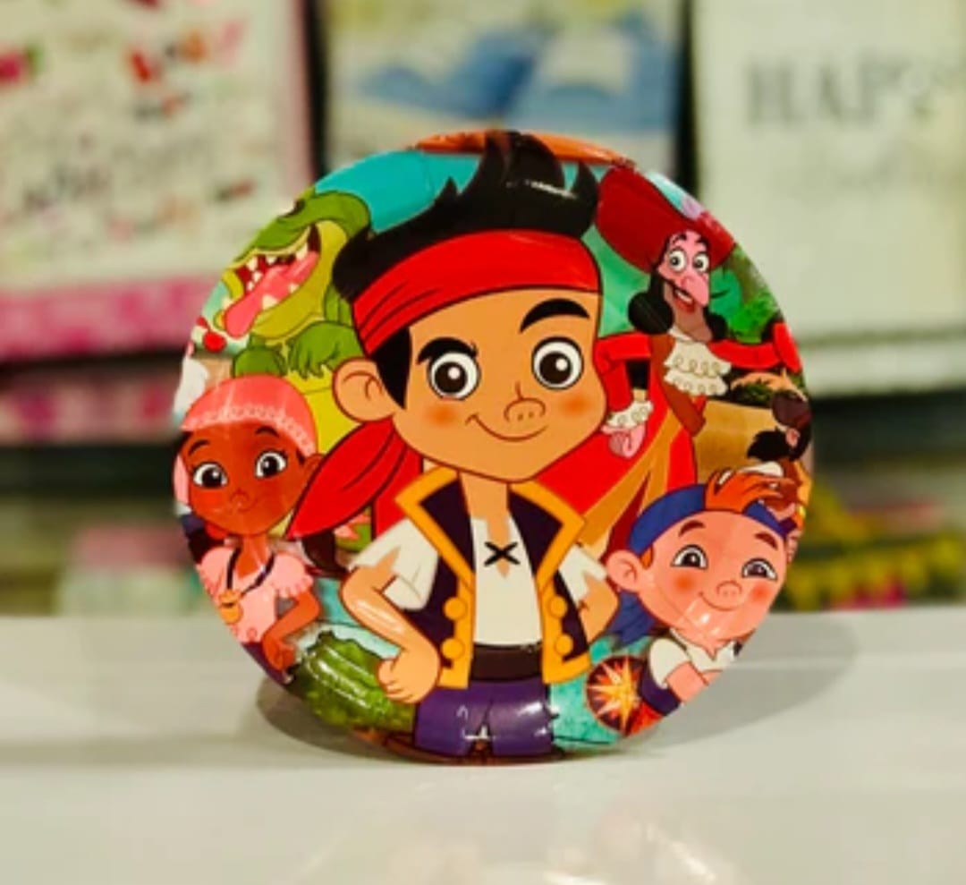 Jake and the neverland plates  7&quot; Plates(Pack of 6) - Preppy Kids (Grand Bazaar)