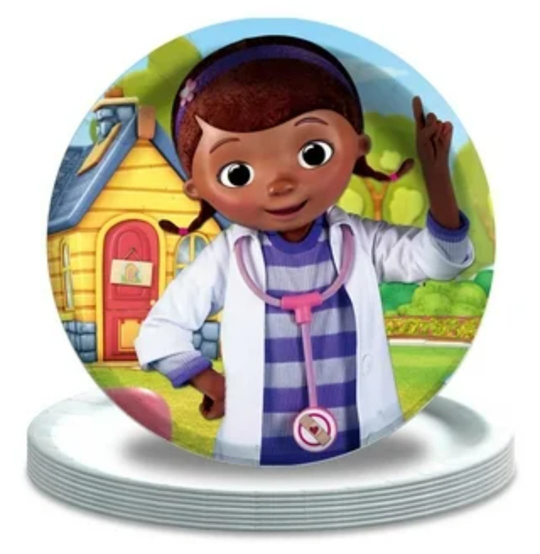 Doc mc. Stuffins  7" Plates(Pack of 6) - Preppy Kids (Grand Bazaar)