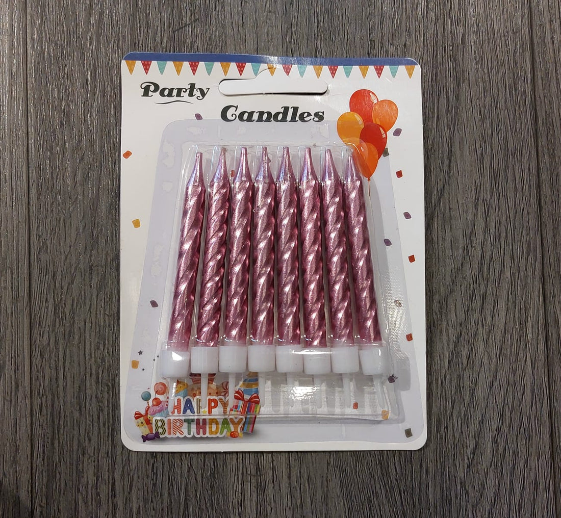 Rose Gold Party Candles (8 pcs) - Preppy Kids (Grand Bazaar)