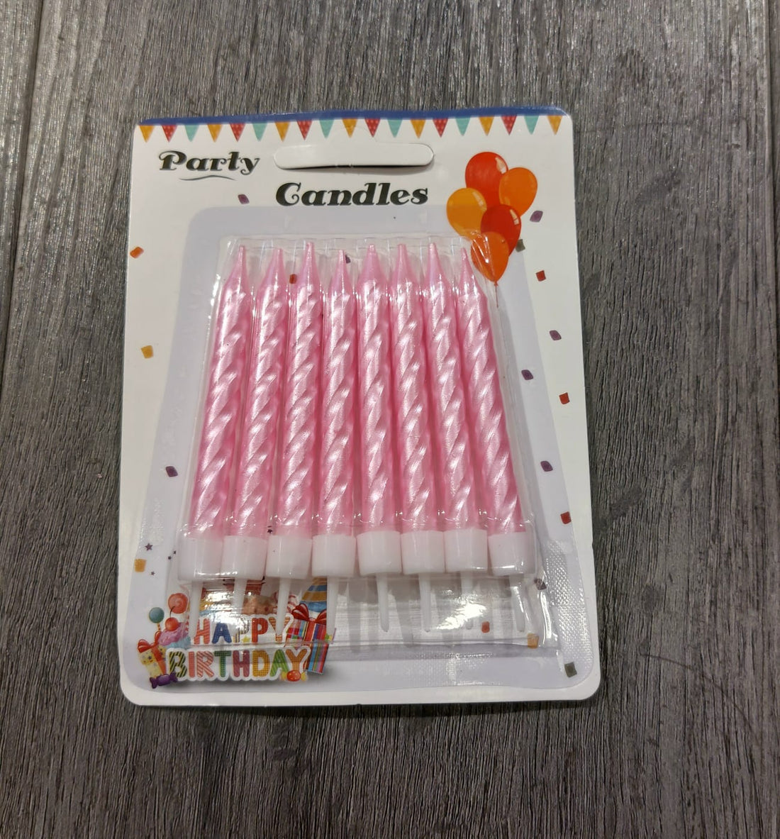 Pink Party Candles (8 pcs) - Preppy Kids (Grand Bazaar)