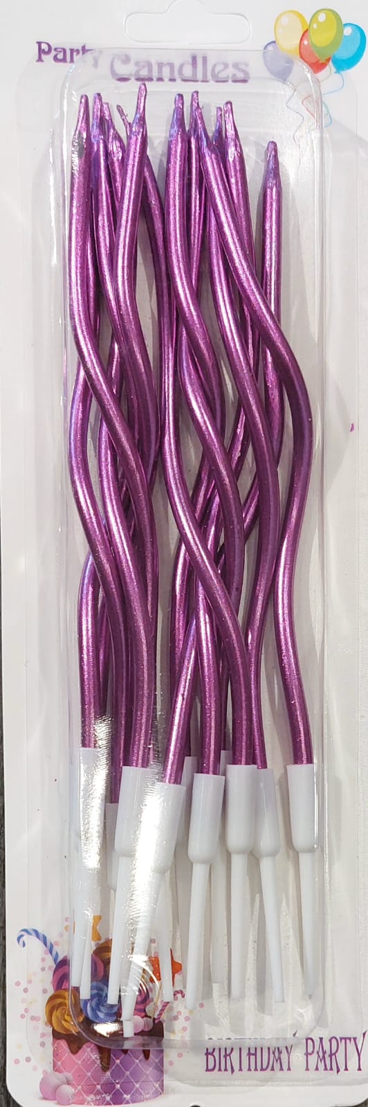 Purple Swirl Party Candles - Preppy Kids (Grand Bazaar)