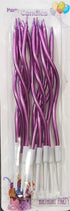 Purple Swirl Party Candles - Preppy Kids (Grand Bazaar)