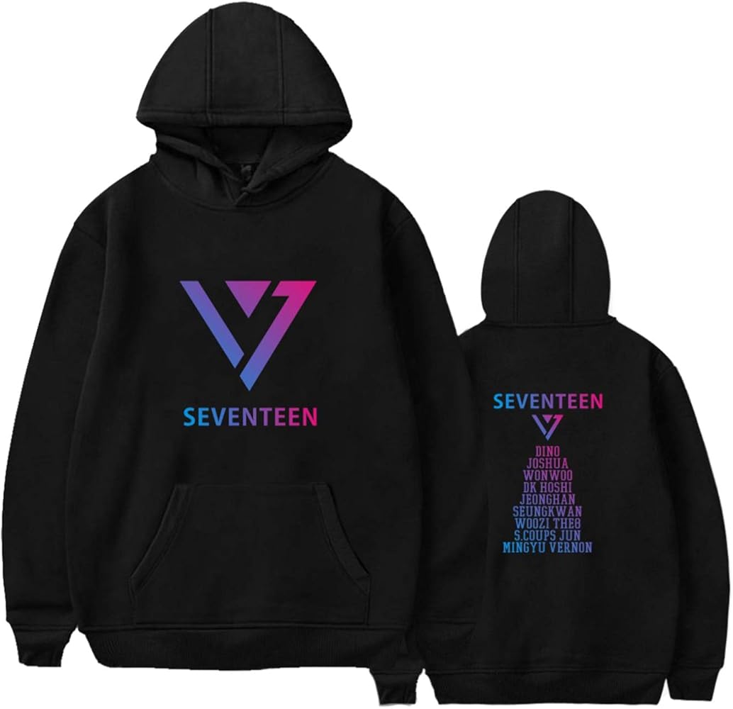 Seventeen Black Pullover Hoodie - Preppy Kids (Grand Bazaar)