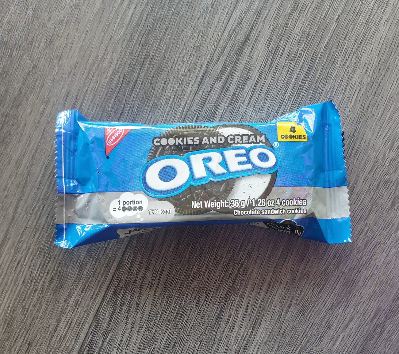 Cookies and Cream Oreo 4pk original (36g) snack biscuit