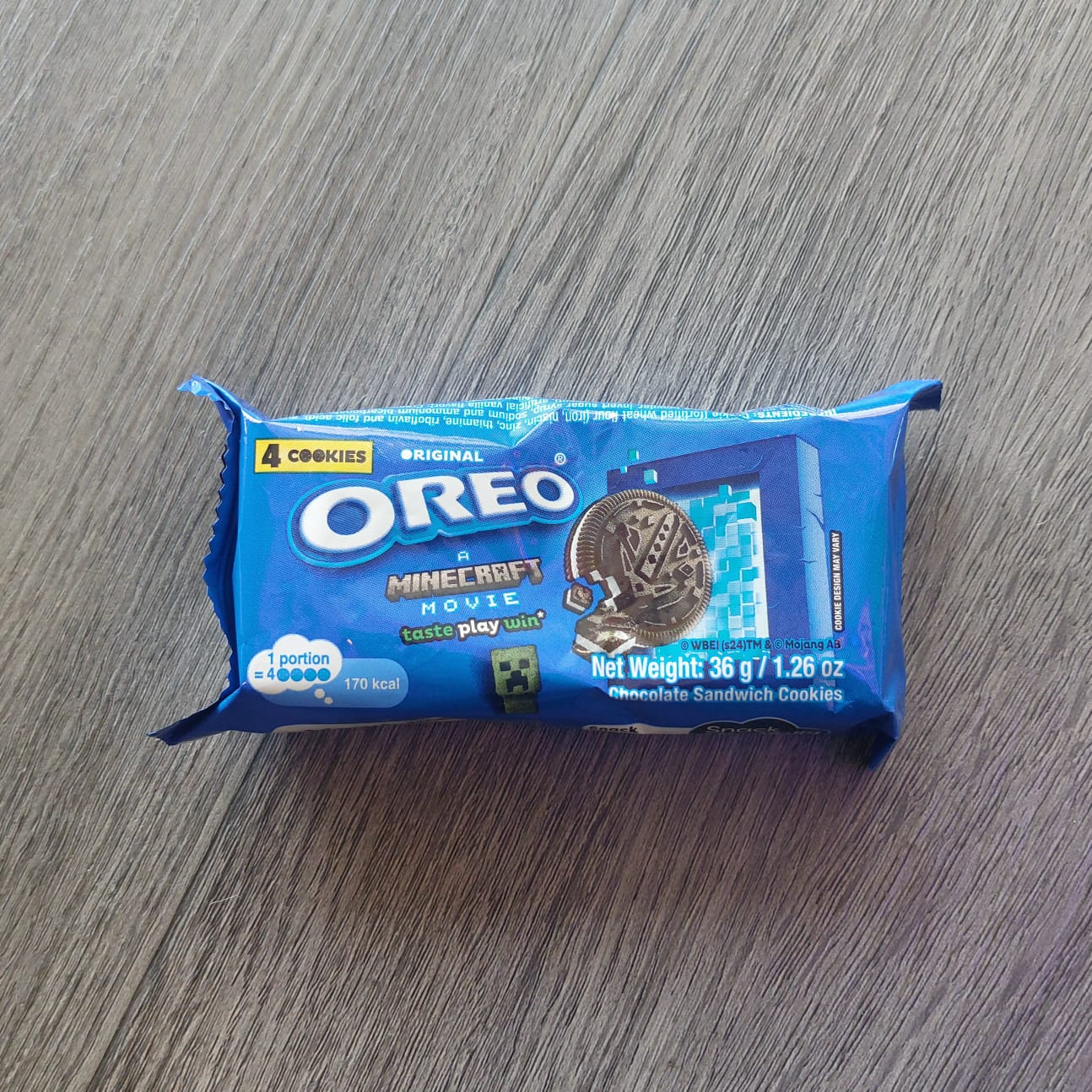 Oreo 4pk original (36g) classic snack biscuit