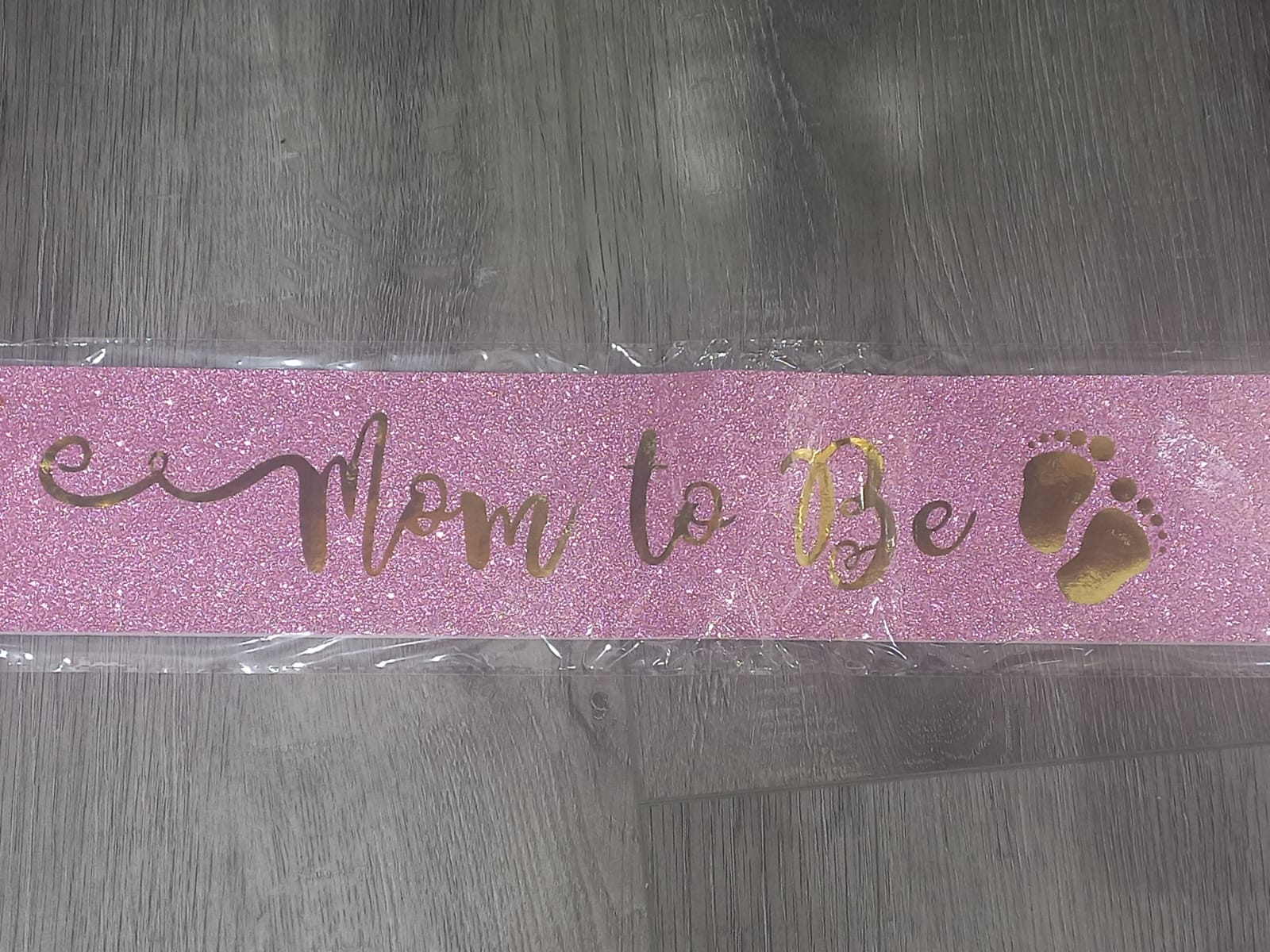 Mom To Be Glitter Pink Sash