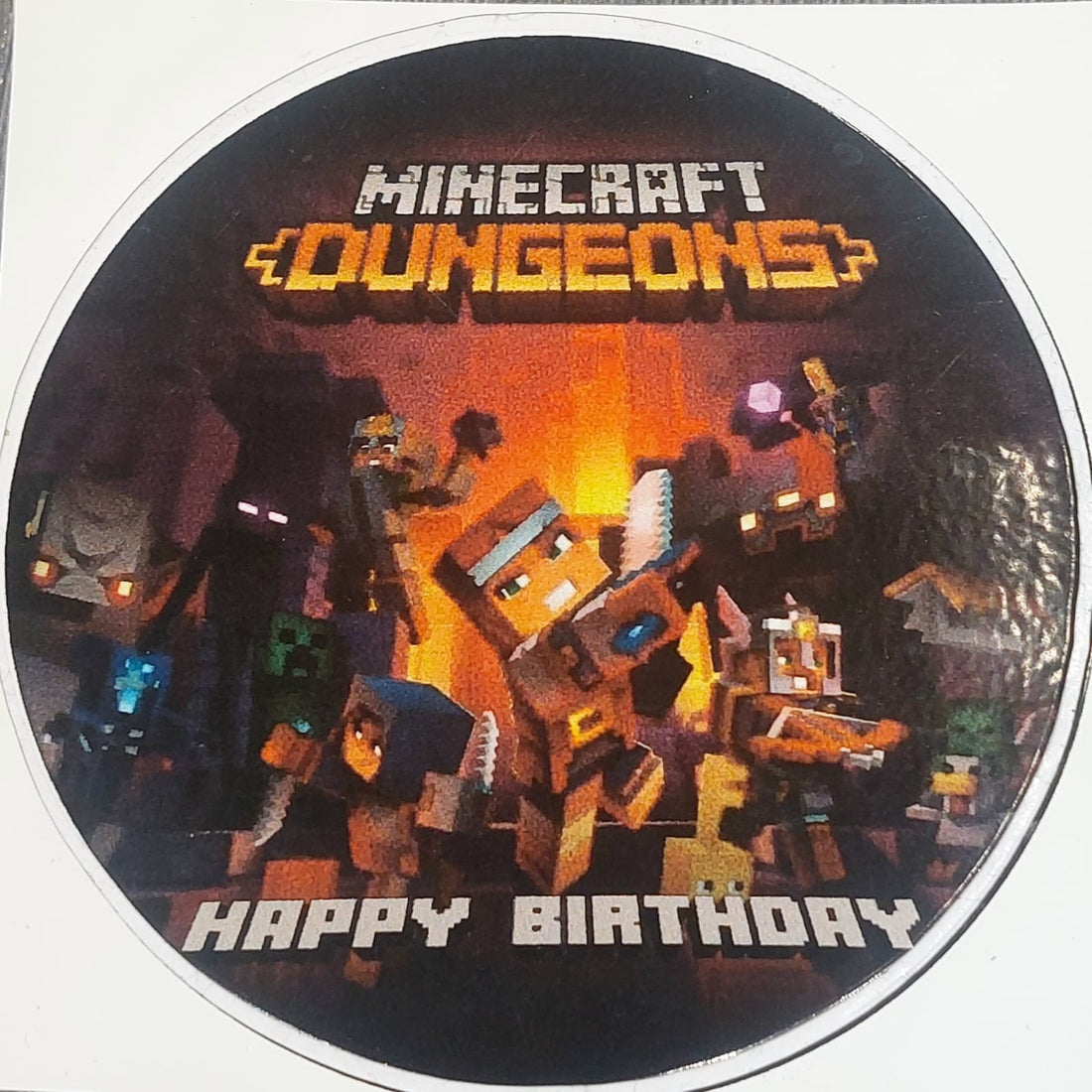 Minecraft Dungeons Happy Birthday Stickers 5pcs