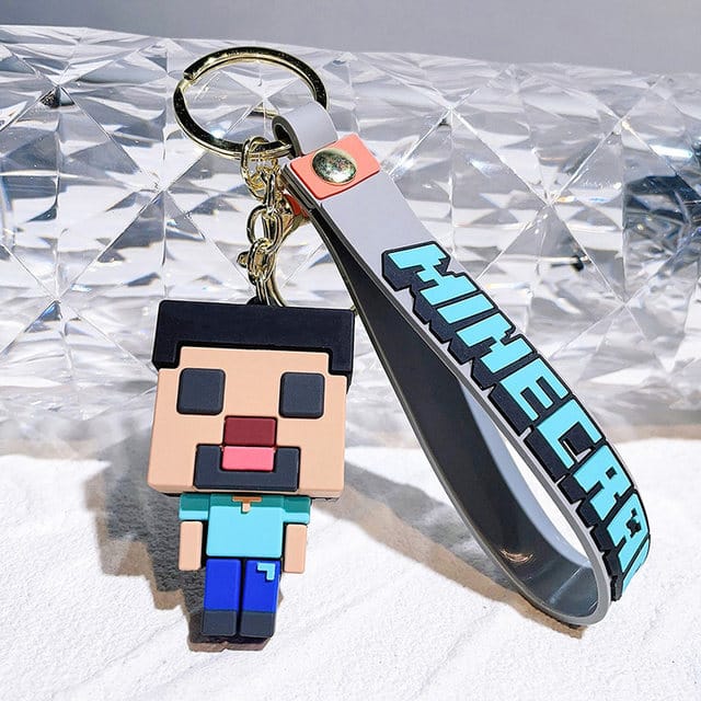 Minecraft Square Steve KeyChain