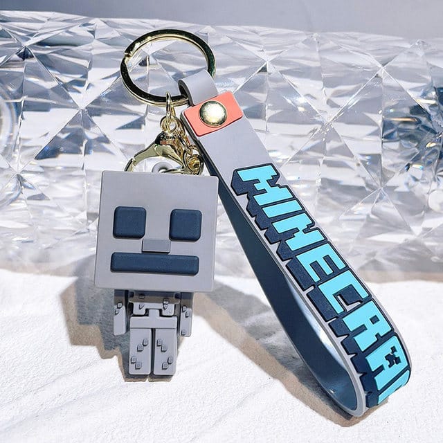 Minecraft Grey Creeper Keychain
