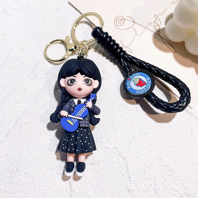 Wednesday Violin Keychain
