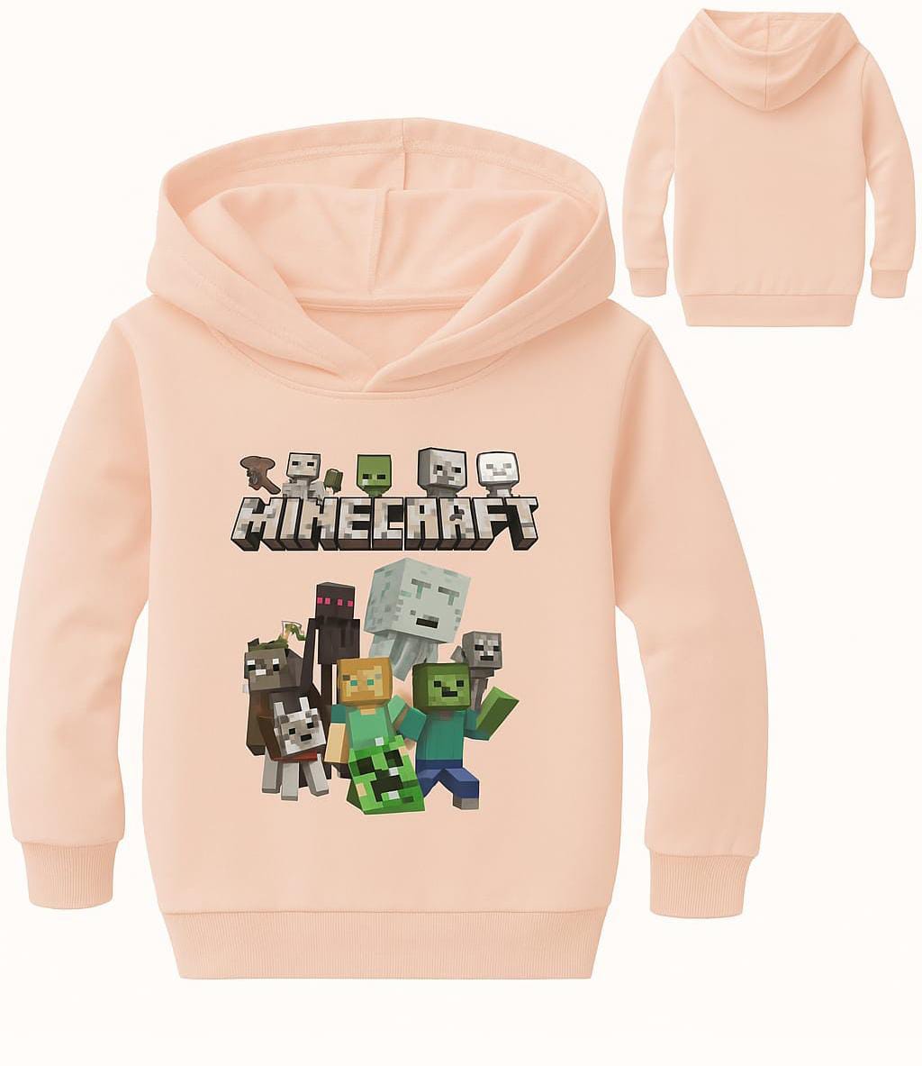 Minecraft Crew Fleece Hoodie (Peach)