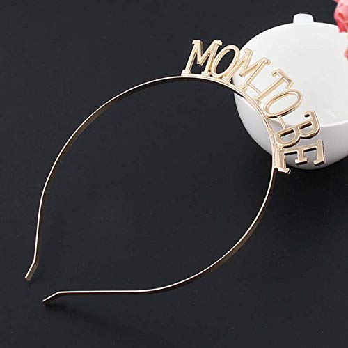 Mom to Be Tiara Crown Headpiece Gold headband