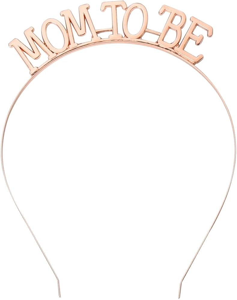 Mom to Be Tiara Crown Headpiece Rose Gold headband