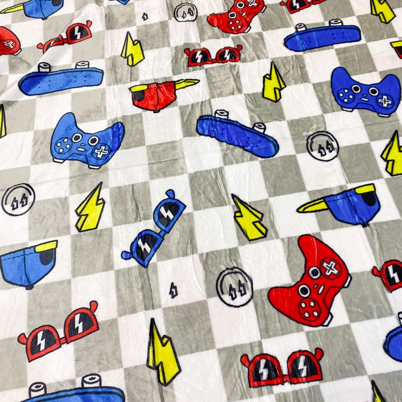 Kidz Squad Gamer Plush Throw Blanket
