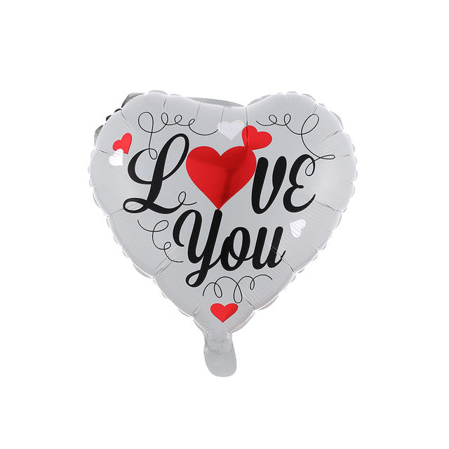 White Heart I Love you Foil Balloon