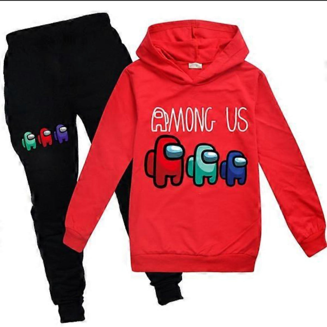 Among Us Crew Track Suit (Red, Black Pants)