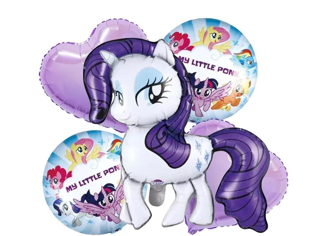 My Little Pony Party 5pc foil balloon purple 