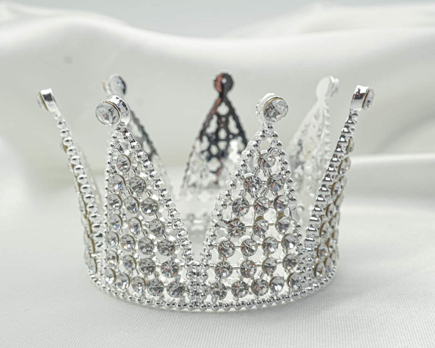 Silver Crown Cake Topper