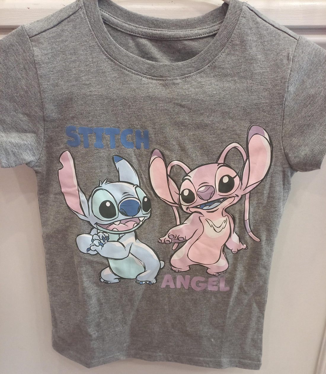 Stitch and Angel Grey Tshirt