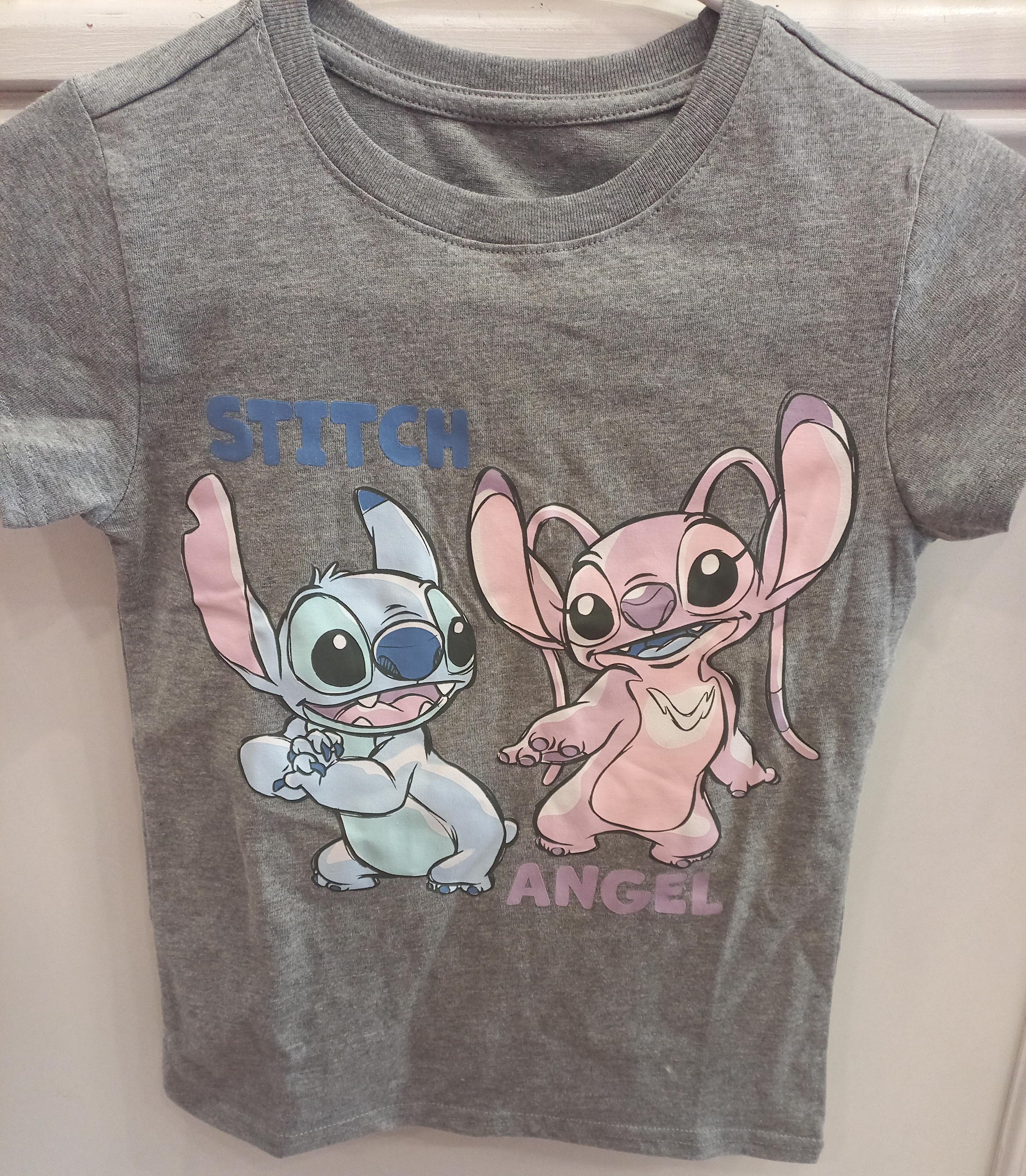 Stitch and Angel Grey Tshirt