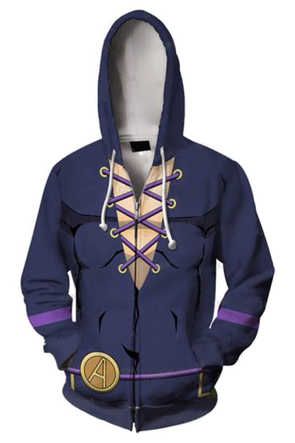 Jojo Bizarre Adventure Jotaro Kujo Zipper Anime Hoodie (Copy)