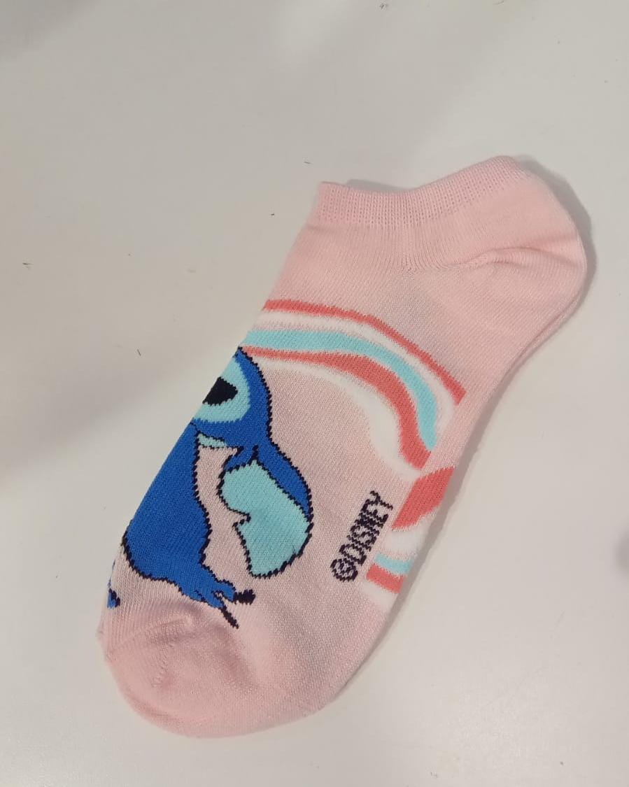 Stitch Pink Socks (1 Pair)-Birthday Outfits-Preppy Kids Trinidad-Cosplay