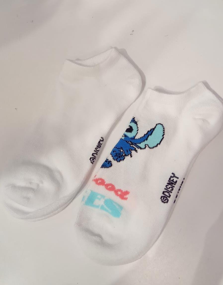 Stitch White Socks (2 Pairs)
