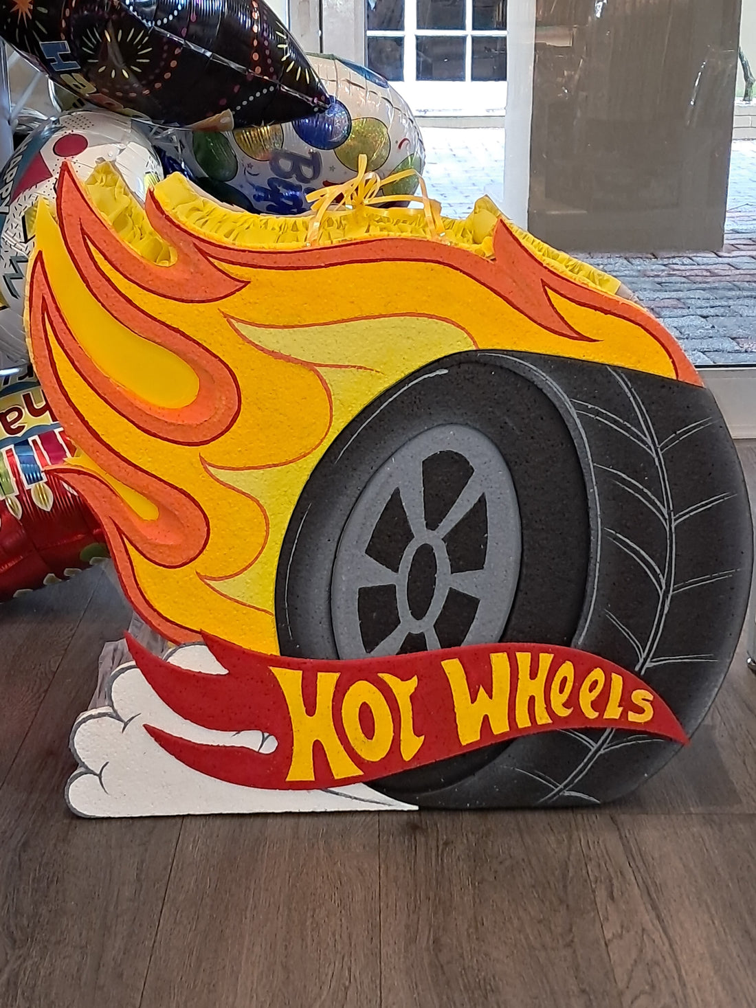 Hot Wheels Flaming Wheel Pinata