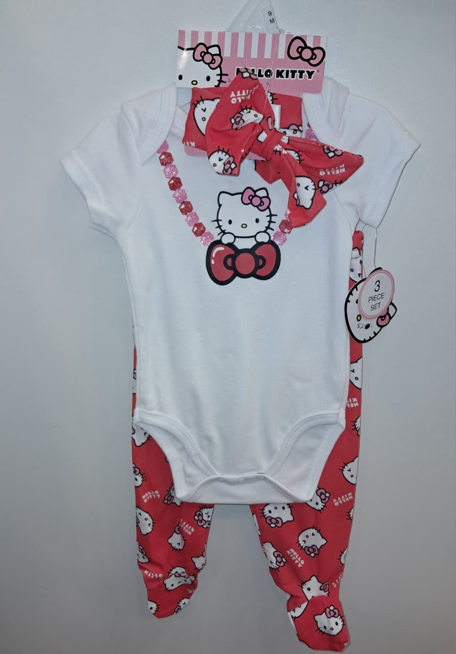 Sanrio Hello Kitty 3PC Onesie Outfit Set