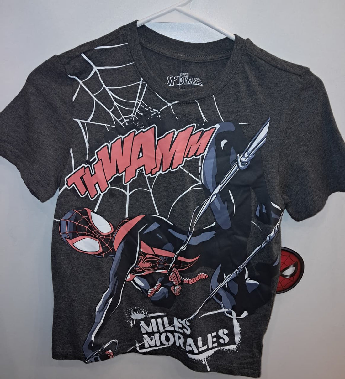 Spiderman Miles Morales Grey Tshirt