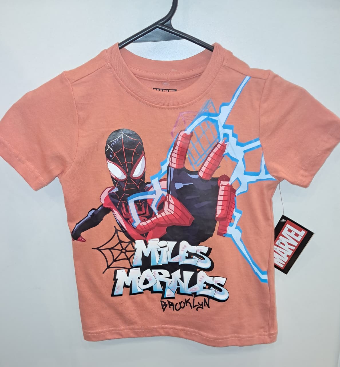 Orange Spiderman Miles Morales Tshirt