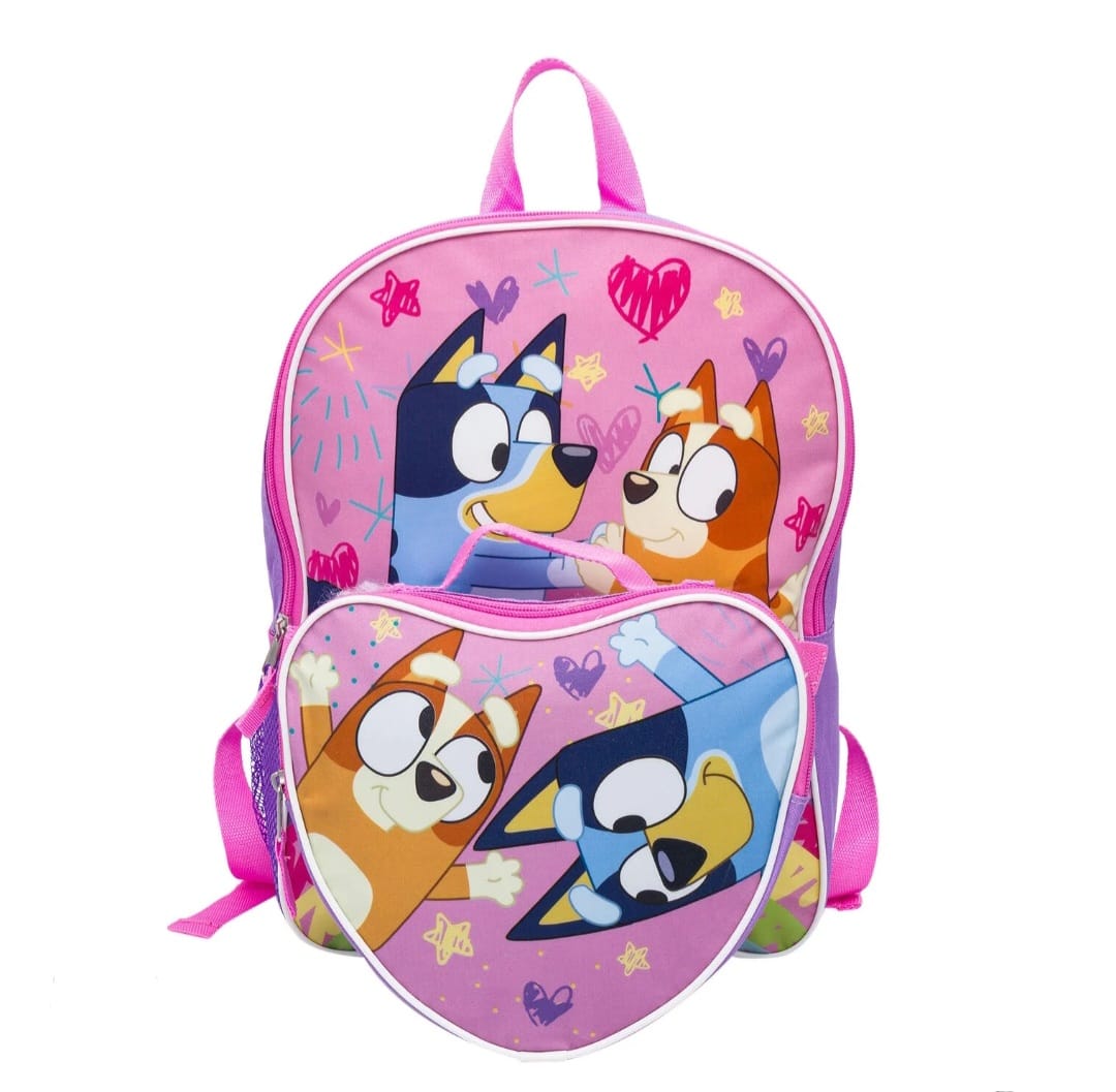 Bluey &amp; Bingo Pink Backpack and Lunch Bag Set