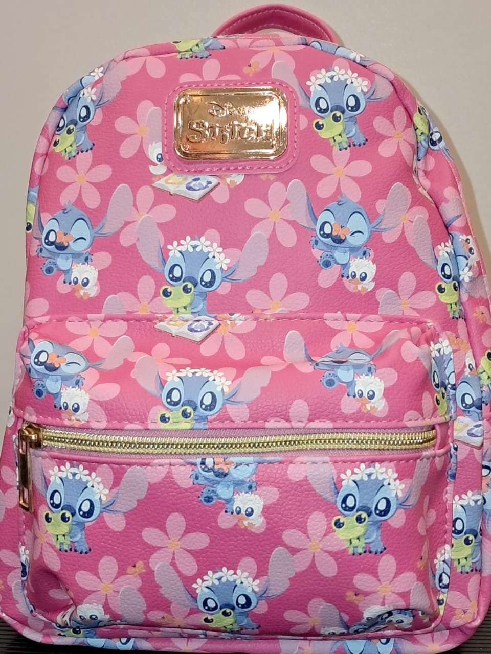 Stitch Pink Floral Mini Napsack