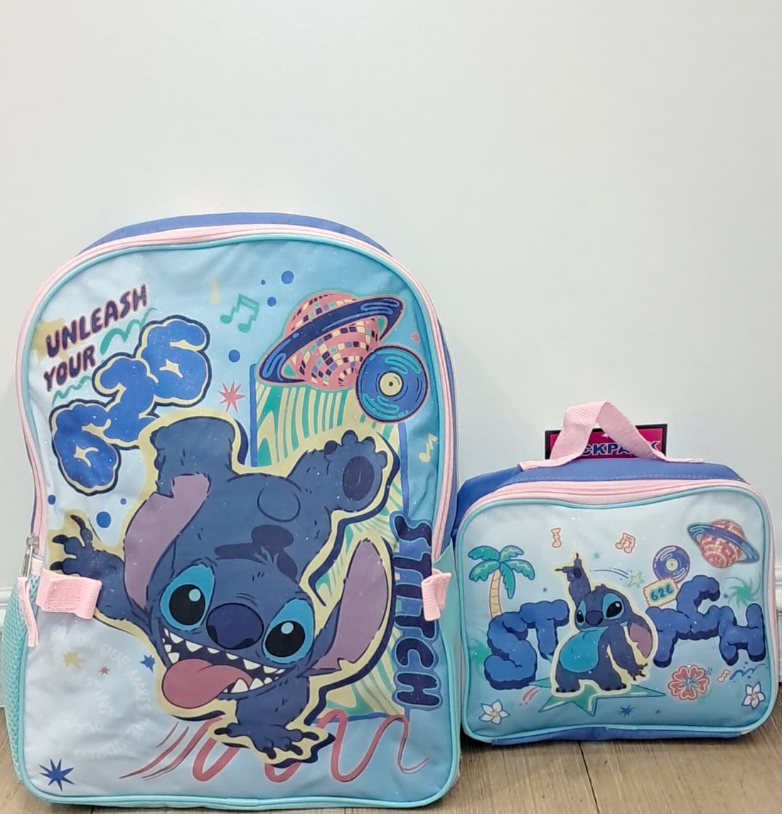 Stitch Disco Dancing 2PC Backpack and Lunch Bag Set