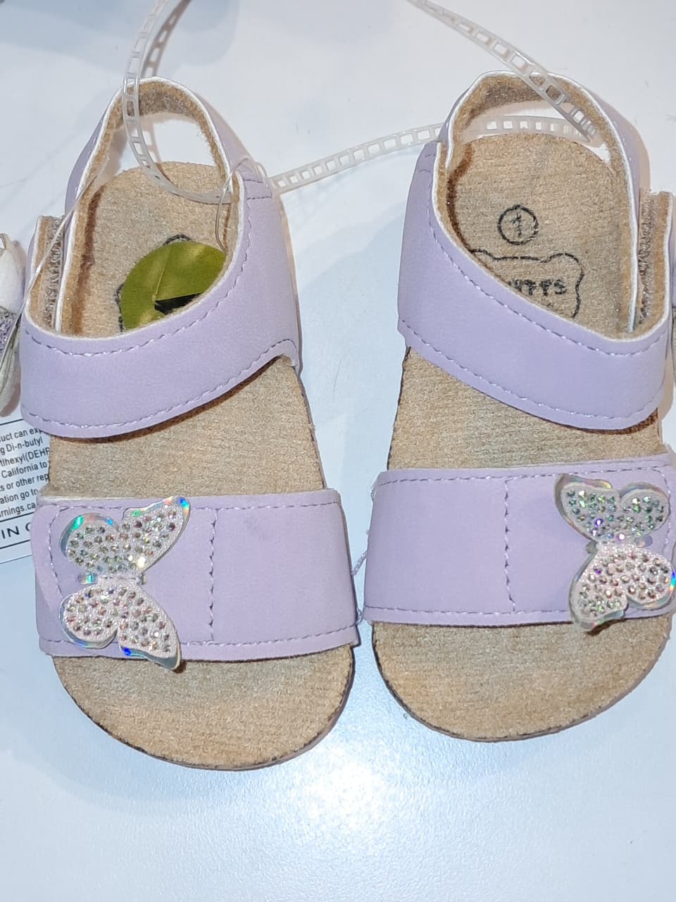 Adorable Purple Butterfly Babygirl Sandals