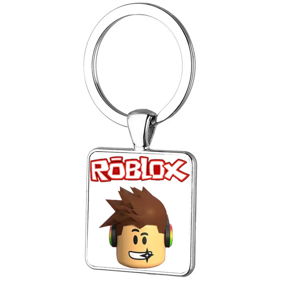 Roblox Head Square Metal Keychain