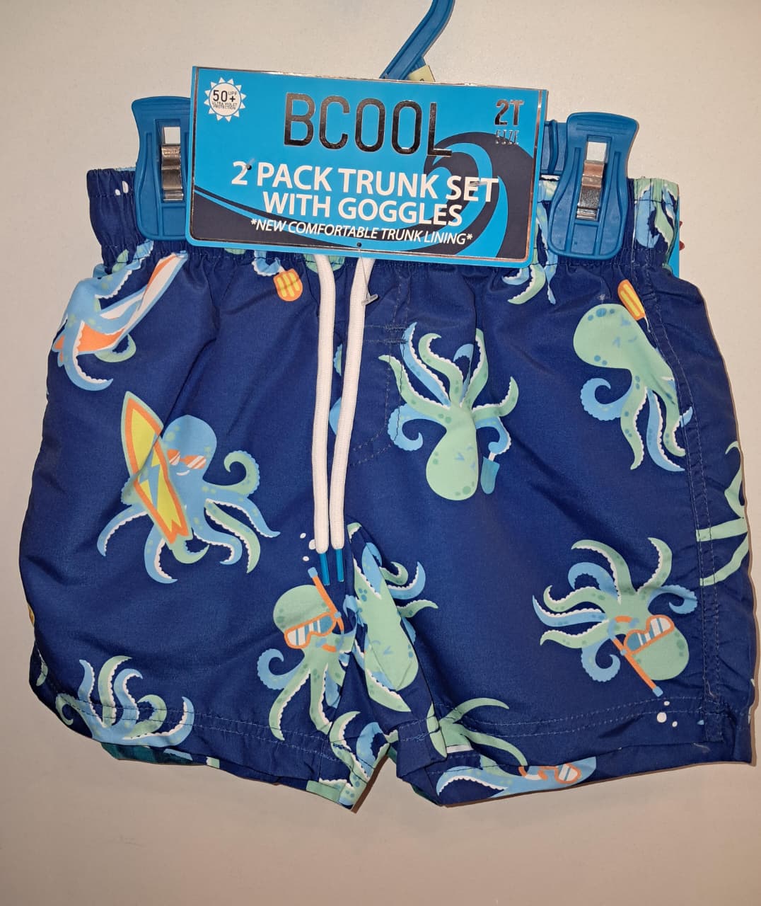 BCOOL Octopus Print 2 Pack Trunk Set With Goggles